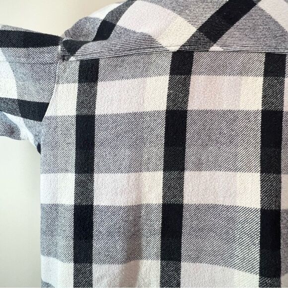 Lucky Brand Plaid Shacket Button Front Flannel Large - Picture 8 of 13